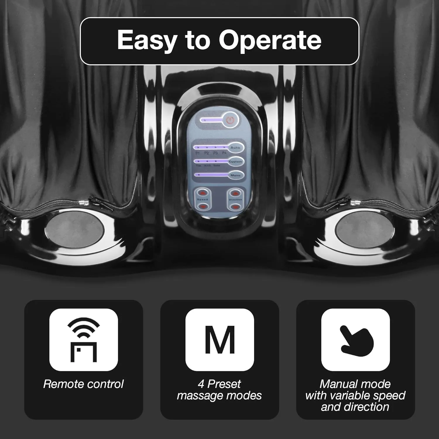 4-Speed Electric Shiatsu Foot Massage, 3-in-1 Shiatsu Kneading Rolling Foot Massager for Plantar Fasciitis