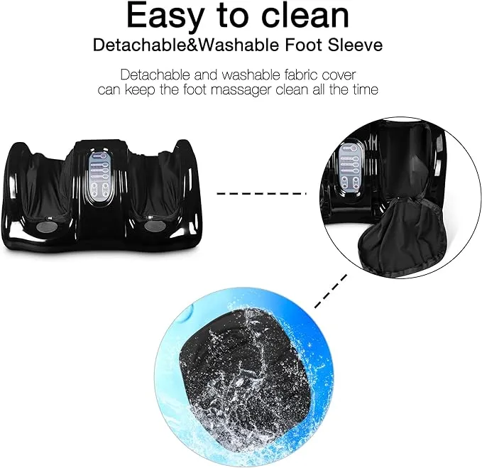 4-Speed Electric Shiatsu Foot Massage, 3-in-1 Shiatsu Kneading Rolling Foot Massager for Plantar Fasciitis