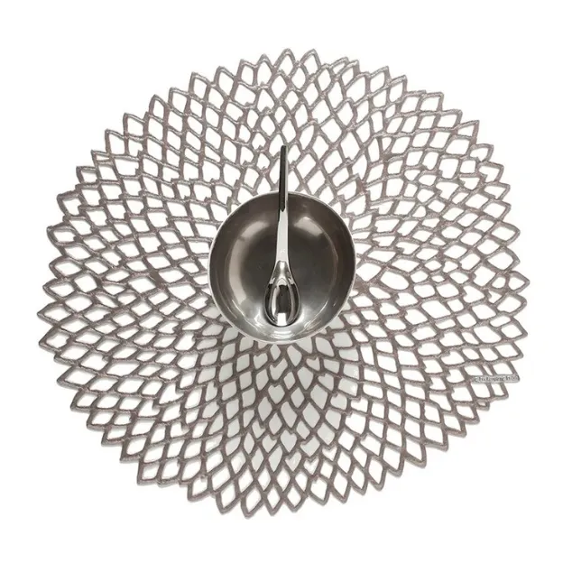 Chilewich Dahlia 14" Placemat Set of 4 - Gunmetal