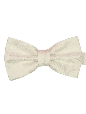 DCLIC Classic Paisley Bow Tie - White