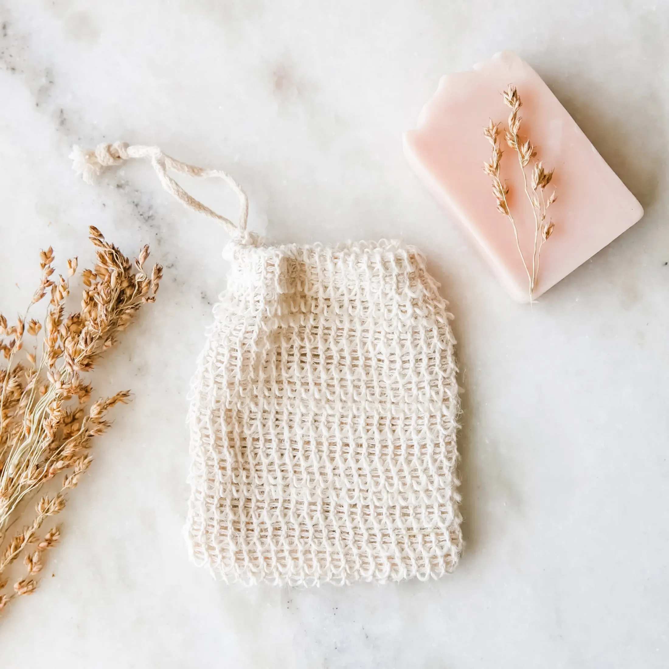 Sisal Soap Saver Bag—Exfoliating Soap Pouch