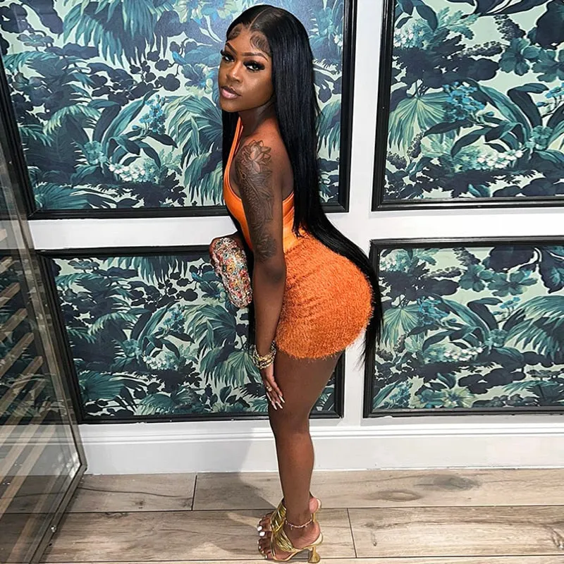 Tank Tops Bodysuit Mini Skirt Two Piece Sets Outfit