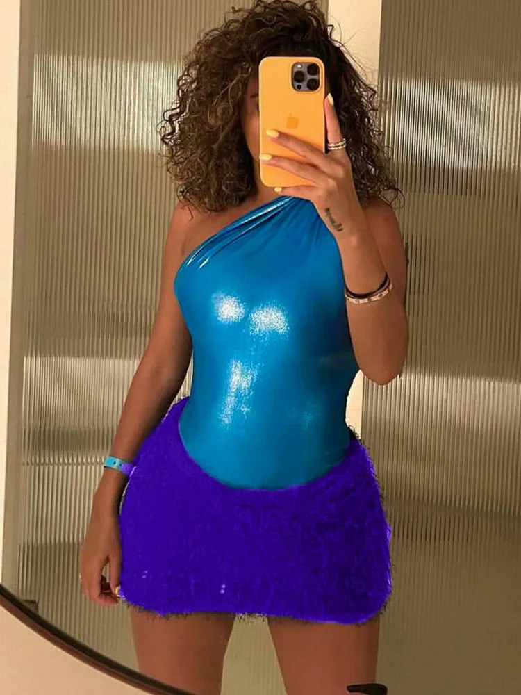 Tank Tops Bodysuit Mini Skirt Two Piece Sets Outfit