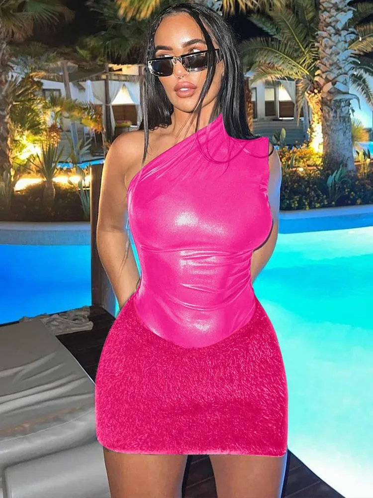 Tank Tops Bodysuit Mini Skirt Two Piece Sets Outfit