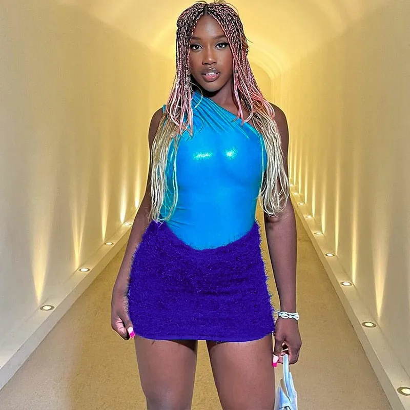 Tank Tops Bodysuit Mini Skirt Two Piece Sets Outfit